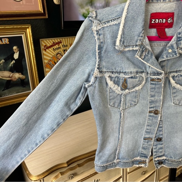 Y2K Zana-di Light Blue Denim Jacket Medium - Picture 6 of 6